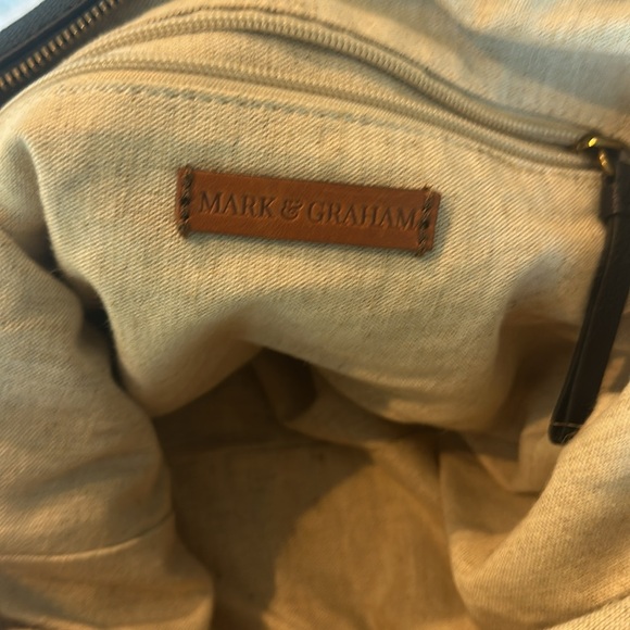 Mark & Graham Black and Brown Leather Women's Tote Bag - Picture 10 of 10